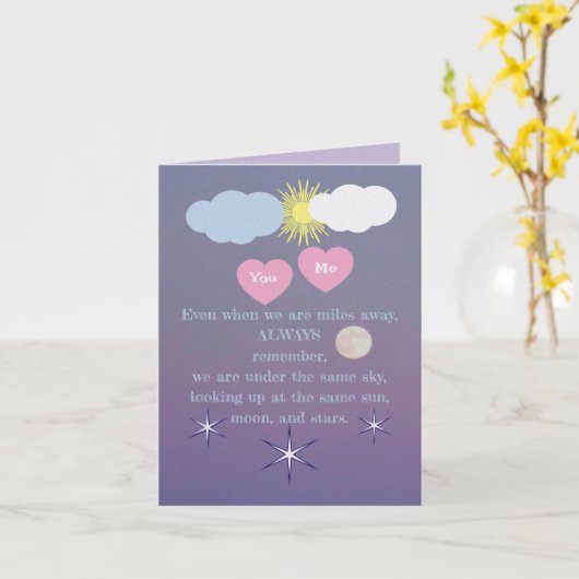 You, Me Under Same Sky, Moon, Sun, Stars カード (黄色い花)