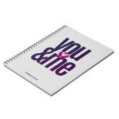 You & Me Valentine パーソナライズされた's Dayノートブック ノートブック (左側)