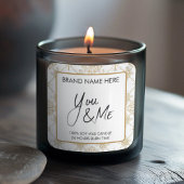 You & Me Valentine's Day Candle Label スクエアシール