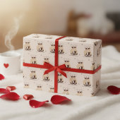 You & Me Valentine's Day Cat ラッピングペーパー