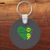 You Mental Health Awareness Green Suicide Preventi キーホルダー (正面)