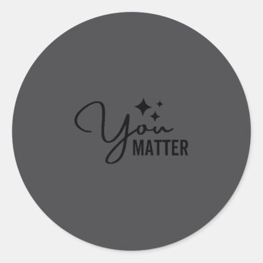 You Mental Health Awareness Month Suicide Preventi ラウンドシール (正面)