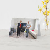 You Met President Donald Trump | Add Your Photo カード (黄色い花)