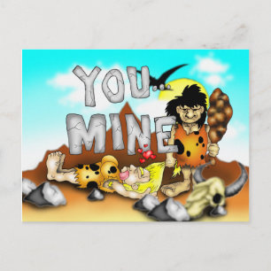 YOU MINE – 先史時代おもしろいのCaveman Valentine シーズンポストカード
