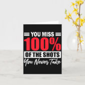 You Miss 100% Of The Shots You Never Take Motivati カード (黄色い花)