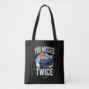 You Missed Twice ゴルフ 2024 投票 トランプは私を見逃した  トートバッグ