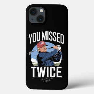 You Missed Twice ゴルフ 2024 投票 トランプは私を見逃した iPhone 13ケース