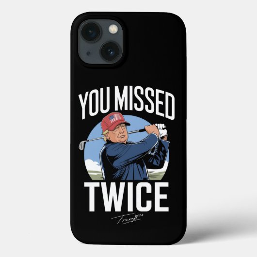 You Missed Twice ゴルフ 2024 投票 トランプは私を見逃した Case-Mate iPhoneケース (裏面)