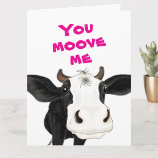 You Moove Me - Valentines Day Card カード