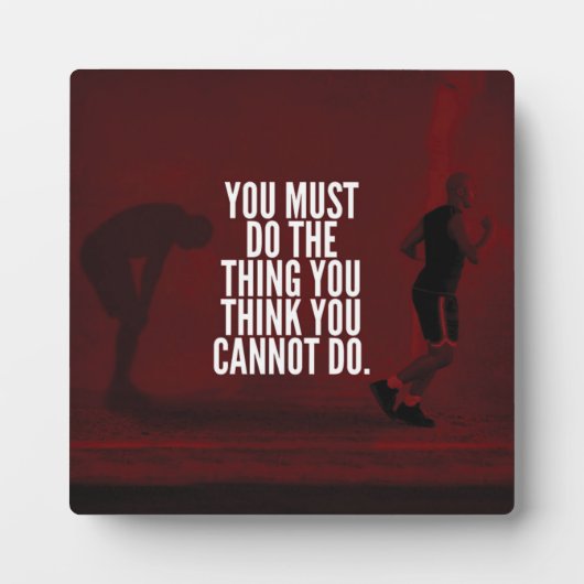 You Must Do -トレーニング やる気を起こさせる フォトプラーク (正面)