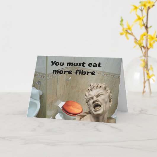 You must eat more fibre. カード (黄色い花)