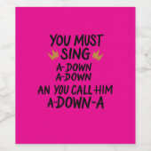 You must sing ワインラベル (シングルラベル)