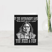 You Need A Gun Sitting Bull Shirt Pro-2nd Amendmen カード (正面)