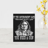 You Need A Gun Sitting Bull Shirt Pro-2nd Amendmen カード (黄色い花)