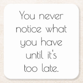 You Never Notice紙コースター スクエアペーパーコースター
