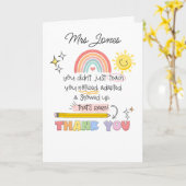 You Noticed Teacher Thank You SENCO SEN teacher カード (黄色い花)