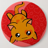 You on 恋しく思 Valentines Day Sad Kitty Cat 缶バッジ (正面)