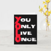 You Only Live Once _ Motivation Quote _ Insration  カード (黄色い花)