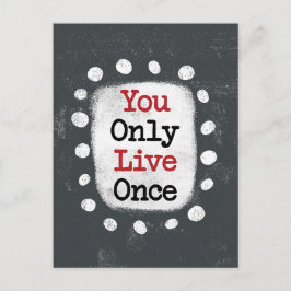 You Only Live Once YOLOポストカード ポストカード