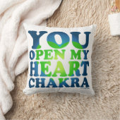 "You Open My Myハートチャクラ" -スピリチュアルヨガギフト クッション (ブランケット)