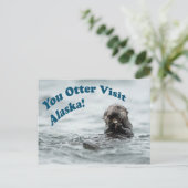 You Otter Visit Alaska ポストカード (スタンド正面)
