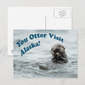 You Otter Visit Alaska ポストカード (正面/裏面)