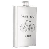 You Plus Bicycle Equals Happyアンティークホイールバイク フラスク (右)