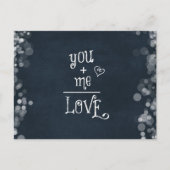 You Plus Me equals Love引用文on Chalkboard ポストカード (正面)