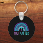 You Problemセミコロン自殺防止パープルテ キーホルダー (正面)