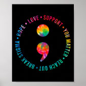 You Problemセミコロン自殺防止認識度 ポスター (正面)