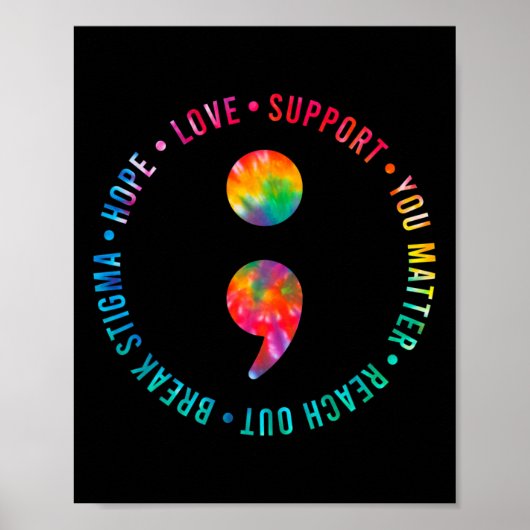 You Problemセミコロン自殺防止認識度 ポスター (正面)