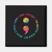 You Problemセミコロン自殺防止認識度 マグネット (正面)