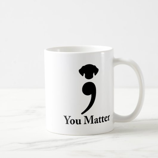 You Problem犬の自殺防止認識度Be St コーヒーマグカップ (右)