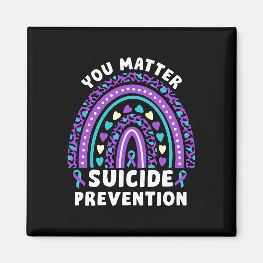 You Problem自殺防止認識度リボンRa マグネット (正面)