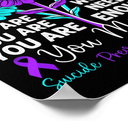 You Problem自殺防止認識度 前向き ポスター (角)