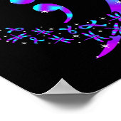 You Problem – 自殺防止ティール（緑がかった色）パープルアウェア ポスター (角)