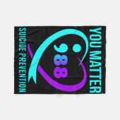 You Problem 988自殺防止認識度 フリースブランケット (正面(横))