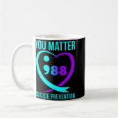 You Problem 988 Suicide Prevention Awareneess コーヒーマグカップ (左)