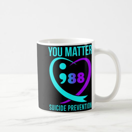 You Problem 988 Suicide Prevention Awareneess コーヒーマグカップ (右)