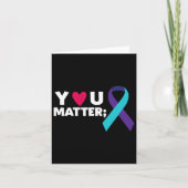 You Problem Suicide Prevention Awareness Teal Purp カード (正面)
