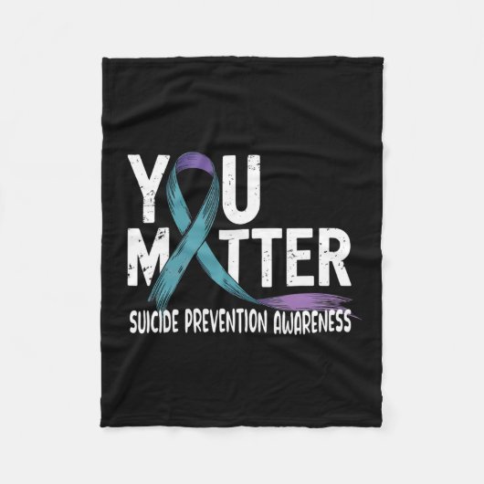 You Problem Support自殺防止認識度P フリースブランケット (正面)