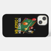 You Rack Em I Crack Em Billiard Pool iPhoneケース (裏面横)