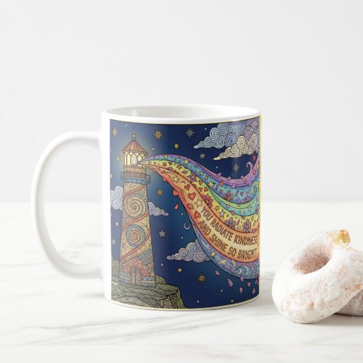You Radiate Kindness Photo Coffee Mug コーヒーマグカップ (ドーナツ)