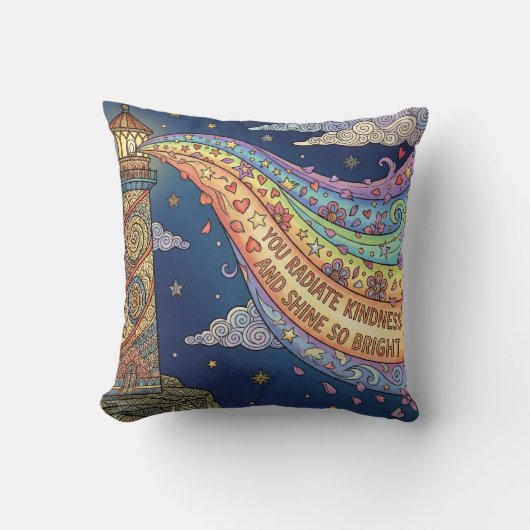 You Radiate Kindness Photo Throw Pillow クッション (正面)