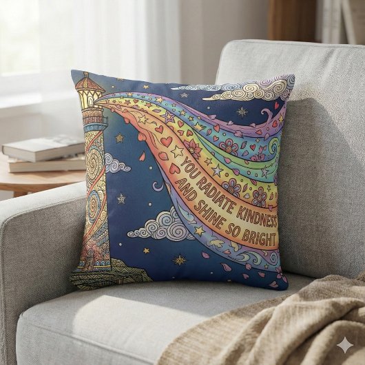 You Radiate Kindness Photo Throw Pillow クッション