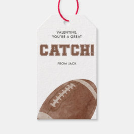 You’re a Catch Classroom Valentine Football ギフトタグ