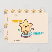 You’re a Champ Classroom Valentine Card シーズンポストカード (正面/裏面)