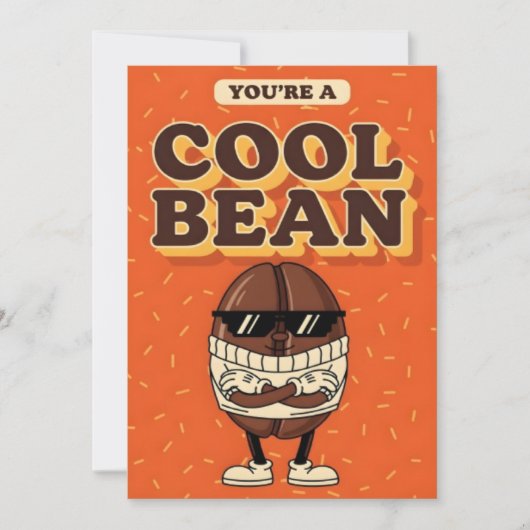 You’re a Cool Bean funny coffee bean pun gift サンキューカード (正面)