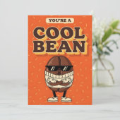 You’re a Cool Bean funny coffee bean pun gift サンキューカード (スタンド正面)