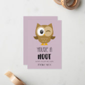 You’re a Hoot Kids Valentine’s Day Card ノートカード (正面/裏面インサイチュ)